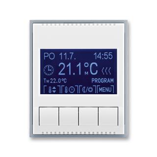 Termostat univerzální programovatelný - ovládací část, (3292E-A10301 04) (ABB, Element, bílá / ledová šedá)