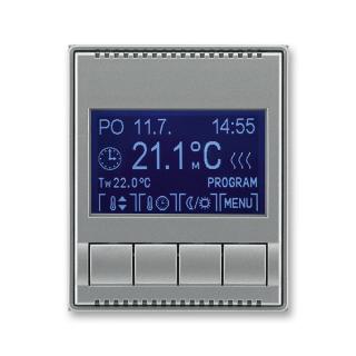 Termostat univerzální programovatelný - ovládací část, 3292E-A10301 36, ABB, Time®, Time® Arbo, ocelová (ABB, Time®, Time® Arbo, ocelová)