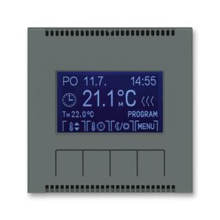 Termostat univerzální programovatelný - ovládací část, 3292M-A10301 61, ABB,  Neo®, grafitová (ABB,  Neo®, grafitová)