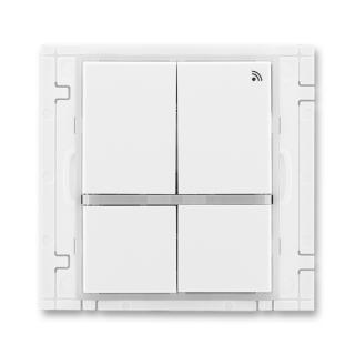 Vysílač radiofrekvenčního (RF) signálu čtyřtlačítkový, 3299E-A11908 01, ABB, Time®, Element®, bílá / ledová bílá (ABB, Time®, Element®, bílá / ledová bílá)