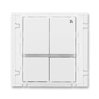 Vysílač radiofrekvenčního (RF) signálu čtyřtlačítkový, 3299E-A11908 03, ABB, Time®, Element®, bílá / bílá (ABB, Time®, Element®, bílá / bílá)