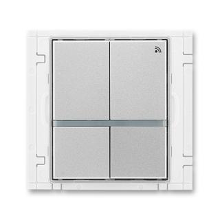 Vysílač radiofrekvenčního (RF) signálu čtyřtlačítkový, 3299E-A11908 08, ABB, Time®, Time® Arbo, titanová (ABB, Time®, Time® Arbo, titanová)