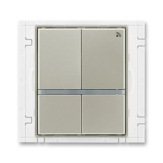 Vysílač radiofrekvenčního (RF) signálu čtyřtlačítkový, 3299E-A11908 32, ABB, Time®, Time® Arbo, starostříbrná (ABB, Time®, Time® Arbo, starostříbrná)