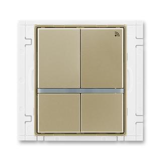 Vysílač radiofrekvenčního (RF) signálu čtyřtlačítkový, 3299E-A11908 33, ABB, Time®, Time® Arbo, šampaňská (ABB, Time®, Time® Arbo, šampaňská)