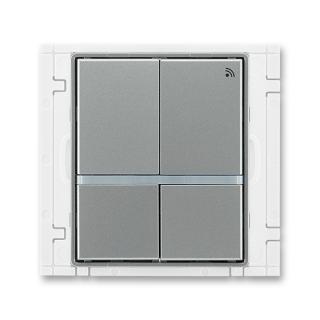 Vysílač radiofrekvenčního (RF) signálu čtyřtlačítkový, 3299E-A11908 36, ABB, Time®, Time® Arbo, ocelová (ABB, Time®, Time® Arbo, ocelová)
