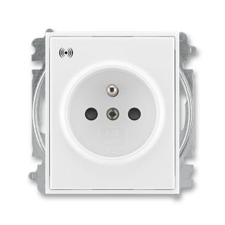 Zásuvka bezšroubová s ochranou před přepětím, 5589E-A02357 03, ABB, Time®, Element®, bílá / bílá (ABB, Time®, Element®, bílá / bílá)