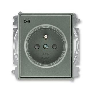 Zásuvka bezšroubová s ochranou před přepětím, 5589E-A02357 34, ABB, Time®, Time® Arbo, antracitová (ABB, Time®, Time® Arbo, antracitová)