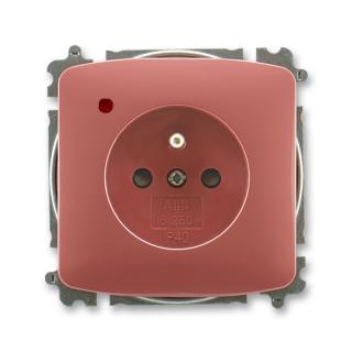 Zásuvka bezšroubová s ochranou před přepětím, 5599A-A02357 R2, ABB (ABB, Tango, vřesová červená)