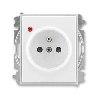 Zásuvka bezšroubová s ochranou před přepětím, 5599E-A02357 01, ABB, Time®, Element®, bílá / ledová bílá (ABB, Time®, Element®, bílá / ledová bílá)