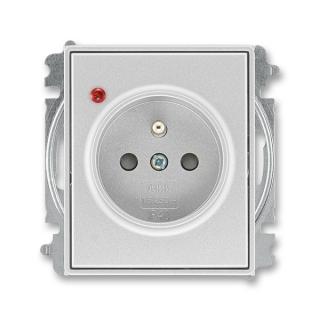 Zásuvka bezšroubová s ochranou před přepětím, 5599E-A02357 08, ABB, Time®, Time® Arbo, titanová (ABB, Time®, Time® Arbo, titanová)