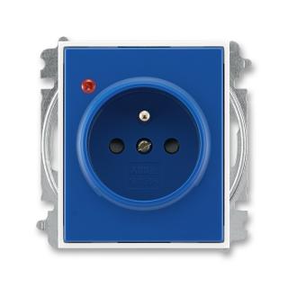 Zásuvka bezšroubová s ochranou před přepětím, (5599E-A02357 14) (ABB, Time®, Element®, modrá / bílá)