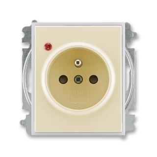 Zásuvka bezšroubová s ochranou před přepětím, 5599E-A02357 21, ABB, Time®, Element®, slonová kost / ledová bílá (ABB, Time®, Element®, slonová kost / ledová bílá)