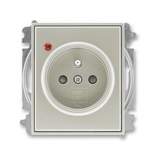 Zásuvka bezšroubová s ochranou před přepětím, 5599E-A02357 32, ABB, Time®, Time® Arbo, starostříbrná (ABB, Time®, Time® Arbo, starostříbrná)