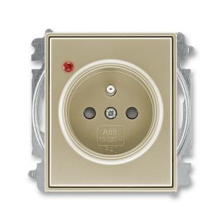 Zásuvka bezšroubová s ochranou před přepětím, 5599E-A02357 33, ABB, Time®, Time® Arbo, šampaňská (ABB, Time®, Time® Arbo, šampaňská)