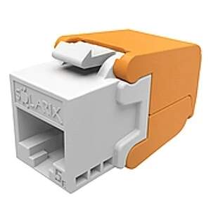 Zásuvka datová RJ45-8 Cat.5 bílá, SXKJ-5E-UTP-WH-SA - pro přímé i šikmé kryty, Solarix, 25286705