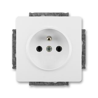 Zásuvka jednonásobná, 5518G-A02349 B1, ABB, Swing®, Swing®L, jasně bílá (ABB, Swing®, Swing®L, jasně bílá)