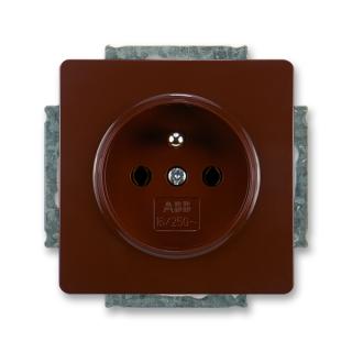 Zásuvka jednonásobná, 5518G-A02349 H1, ABB, Swing®, Swing®L, hnědá (ABB, Swing®, Swing®L, hnědá)