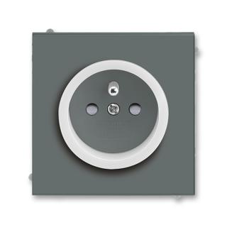 Zásuvka jednonásobná 5519M-A02357 61, ABB,  Neo®, grafitová / ledová bílá (ABB,  Neo®, grafitová / ledová bílá)