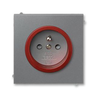 Zásuvka jednonásobná 5519M-A02357 71, ABB, Neo® Tech, ocelová / teracotta (ABB, Neo® Tech, ocelová / teracotta)