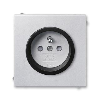 Zásuvka jednonásobná 5519M-A02357 72, ABB, Neo® Tech, titanová / onyx (ABB, Neo® Tech, titanová / onyx)