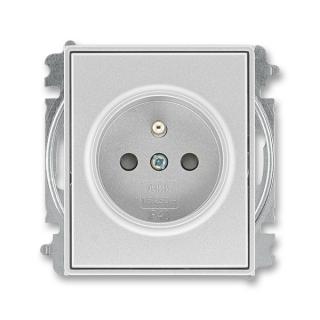 Zásuvka jednonásobná bezšroubová, s clonkami, 5519E-A02357 08, ABB, Time®, Time® Arbo, titanová (ABB, Time®, Time® Arbo, titanová)