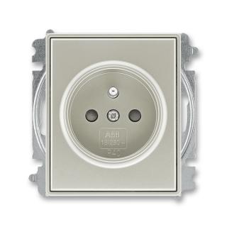Zásuvka jednonásobná bezšroubová, s clonkami, 5519E-A02357 32, ABB, Time®, Time® Arbo, starostříbrná (ABB, Time®, Time® Arbo, starostříbrná)