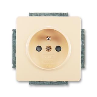 Zásuvka jednonásobná, clonky, 5518G-A02359 C1, ABB, Swing®, Swing®L, krémová (ABB, Swing®, Swing®L, krémová)