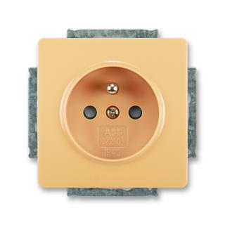 Zásuvka jednonásobná, clonky, 5518G-A02359 D1, ABB, Swing®, Swing®L, béžová (ABB, Swing®, Swing®L, béžová)