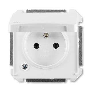 Zásuvka jednonásobná IP 44, 5518G-A02989 B, ABB, Swing®, Swing®L, jasně bílá (ABB, Swing®, Swing®L, jasně bílá)