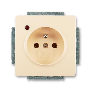 Zásuvka jednonásobná, s ochranou před přepětím, 5598G-A02349 C1, ABB, Swing®, Swing®L, krémová (ABB, Swing®, Swing®L, krémová)