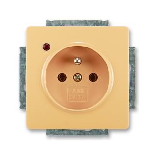 Zásuvka jednonásobná, s ochranou před přepětím, 5598G-A02349 D1, ABB, Swing®, Swing®L, krémová (ABB, Swing®, Swing®L, krémová)