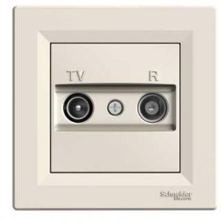 Zásuvka TV-R průběžná, 4 dB, EPH3300223, Schneider Electric (Schneider Electric, Asfora, krémová)