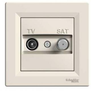 Zásuvka TV-SAT průběžná, 4 dB, (EPH3400223) (Schneider Electric, Asfora, krémová)