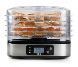Sušička ovoce - digitální - DOMO DO42602S, Příkon: 350 W, Počet plat: 5, Časovač: 36 hod