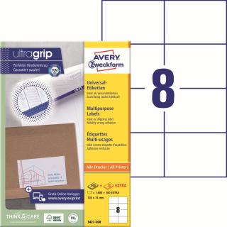 Avery Zweckform 3427-200 Samolepící etikety | 105x74 mm, 1.760 ks, 220xA4