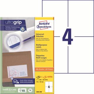 Avery Zweckform 3483-200 Samolepící etikety | 105x148 mm, 880 ks, 220xA4