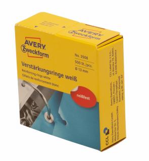 Avery Zweckform 3508 Zpevňovací kolečka | Ø 13 mm, 500 ks, bílá