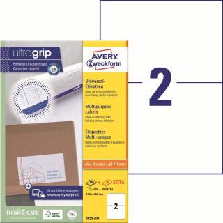 Avery Zweckform 3655-200 Samolepící etikety | 210x148 mm, 440 ks, 220xA4