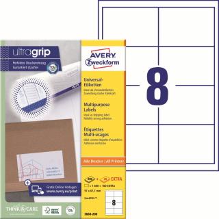Avery Zweckform 3660-200 Samolepící etikety | 97x67,7 mm, 1.760 ks, 220xA4