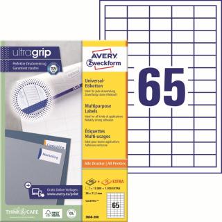 Avery Zweckform 3666-200 Samolepící etikety | 38x21,2 mm, 14.300 ks, 220xA4