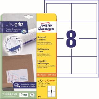 Avery Zweckform 4782 Samolepící etikety | 97x67,7 mm, 240 ks, 30xA4