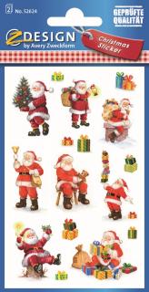 Avery Zweckform 52624 Vánoční samolepky | 30 ks, motiv Santa Claus