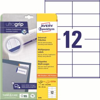 Avery Zweckform 6175 Samolepící etikety | 105x48 mm, 360 ks, 30xA4
