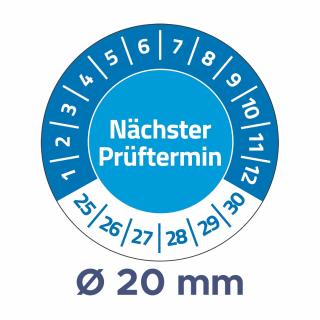 Avery Zweckform 6989-2025 Revizní štítky | Ø 20 mm, 120 ks, modré