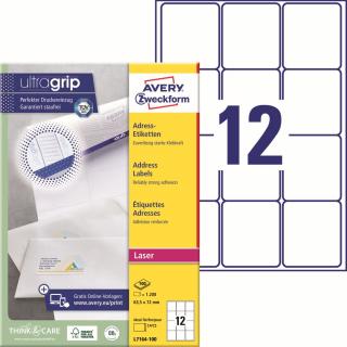 Avery Zweckform L7164-100 Adresní etikety | 63,5x72 mm, 1.200 ks, 100xA4