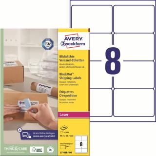 Avery Zweckform L7165B-100 Etikety na zásilky | 99,1x67,7 mm, 800 ks, 100xA4