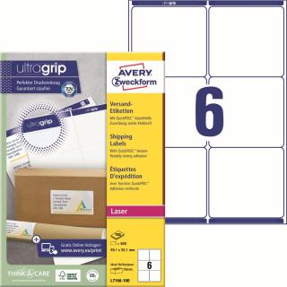 Avery Zweckform L7166-100 Přepravní etikety | 99,1x93,1 mm, 600 ks, 100xA4
