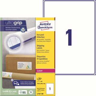 Avery Zweckform L7167-100 Přepravní etikety | 199,6x289,1 mm, 100 ks, 100xA4