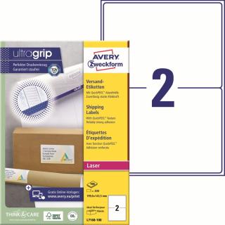 Avery Zweckform L7168-100 Přepravní etikety | 199,6x143,5 mm, 200 ks, 100xA4