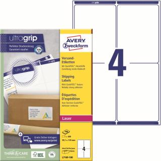 Avery Zweckform L7169-100 Přepravní etikety | 99,1x139 mm, 400 ks, 100xA4